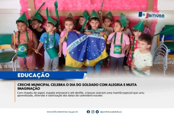 PEQUENOS SOLDADOS: CRECHE MUNICIPAL CELEBRA O DIA DO SOLDADO COM ALEGRIA E MUITA IMAGINAÇÃO