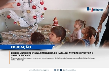 CRECHE MUNICIPAL ENSINA SIMBOLOGIA DO NATAL EM ATIVIDADE DIVERTIDA E CHEIA DE ENCANTO