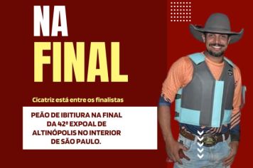 ATLETA DE IBITIÚRA FICOU ENTRE OS FINALISTAS DO RODEIO DA EXPOAL 2023