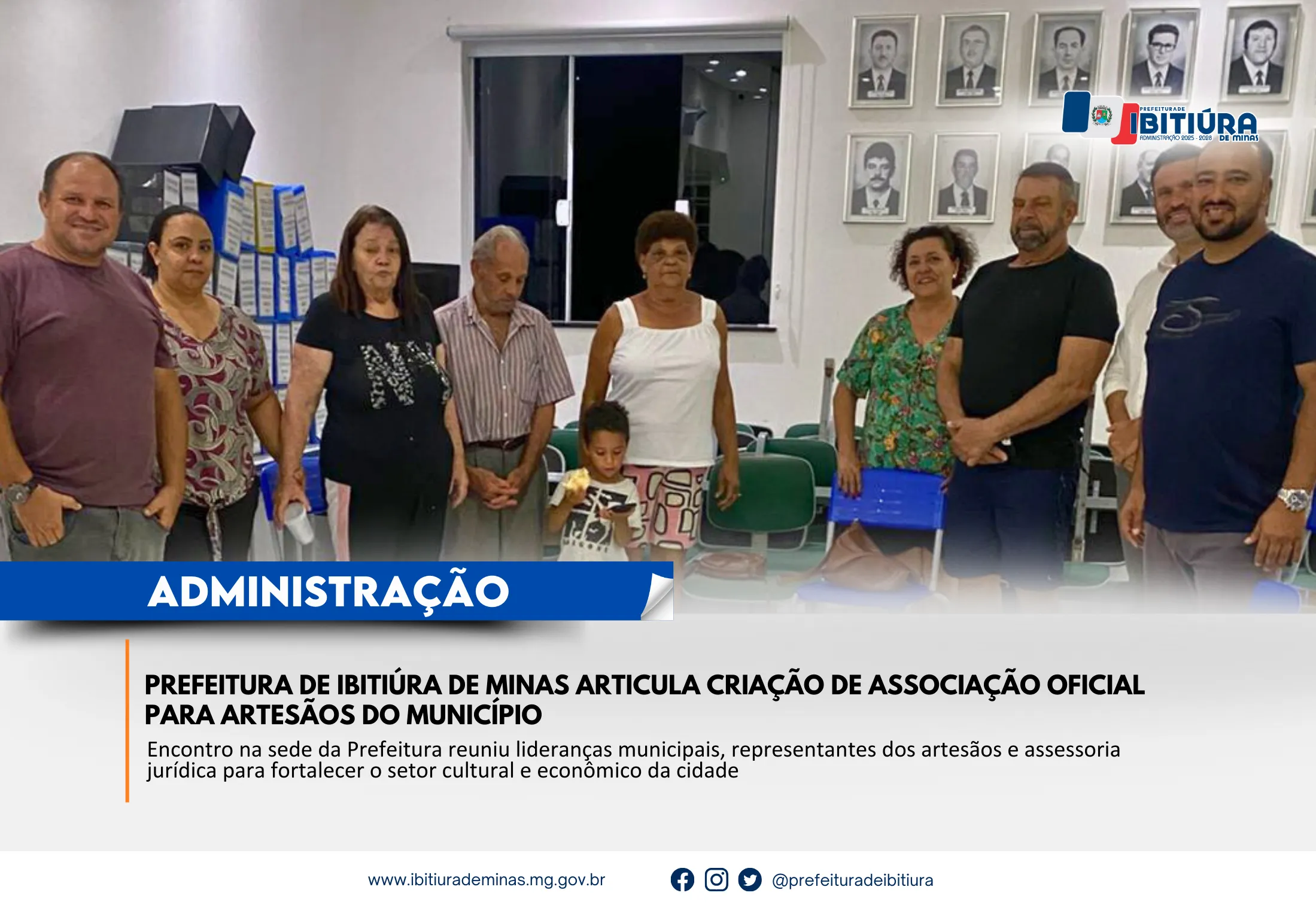 Prefeitura de Ibitiúra de Minas articula criação de associação oficial para artesãos do município