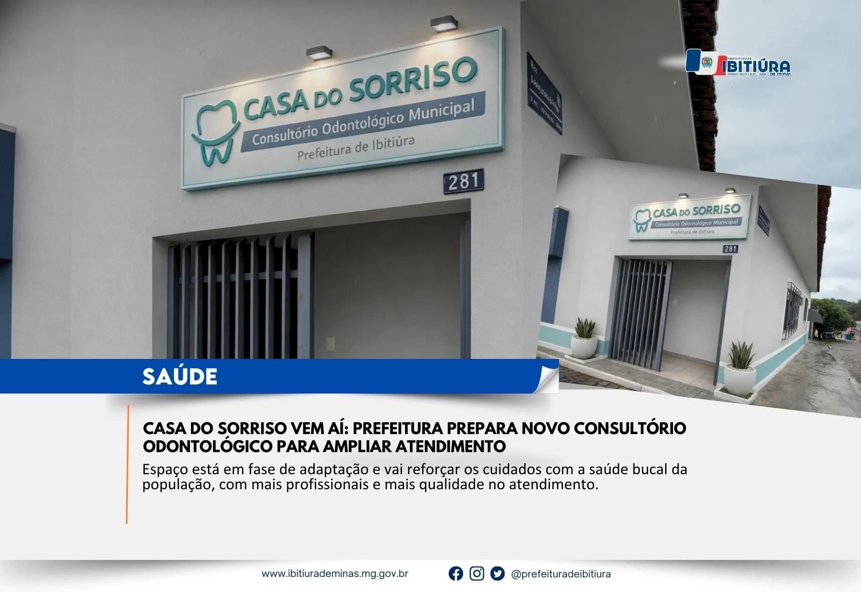 CASA DO SORRISO VEM AÍ: PREFEITURA PREPARA NOVO CONSULTÓRIO ODONTOLÓGICO PARA AMPLIAR ATENDIMENTO