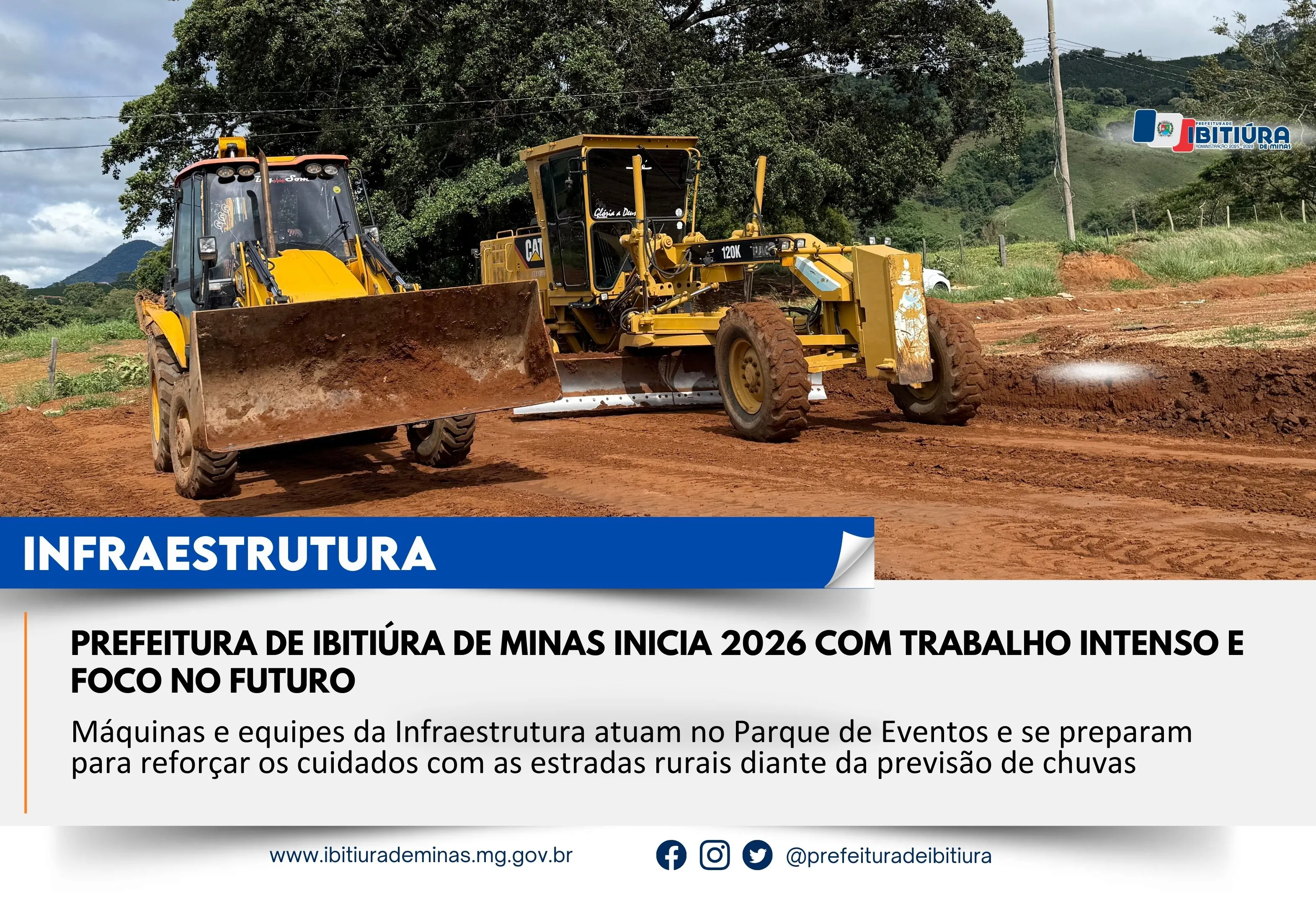 PREFEITURA DE IBITIÚRA DE MINAS INICIA 2026 COM TRABALHO INTENSO E FOCO NO FUTURO