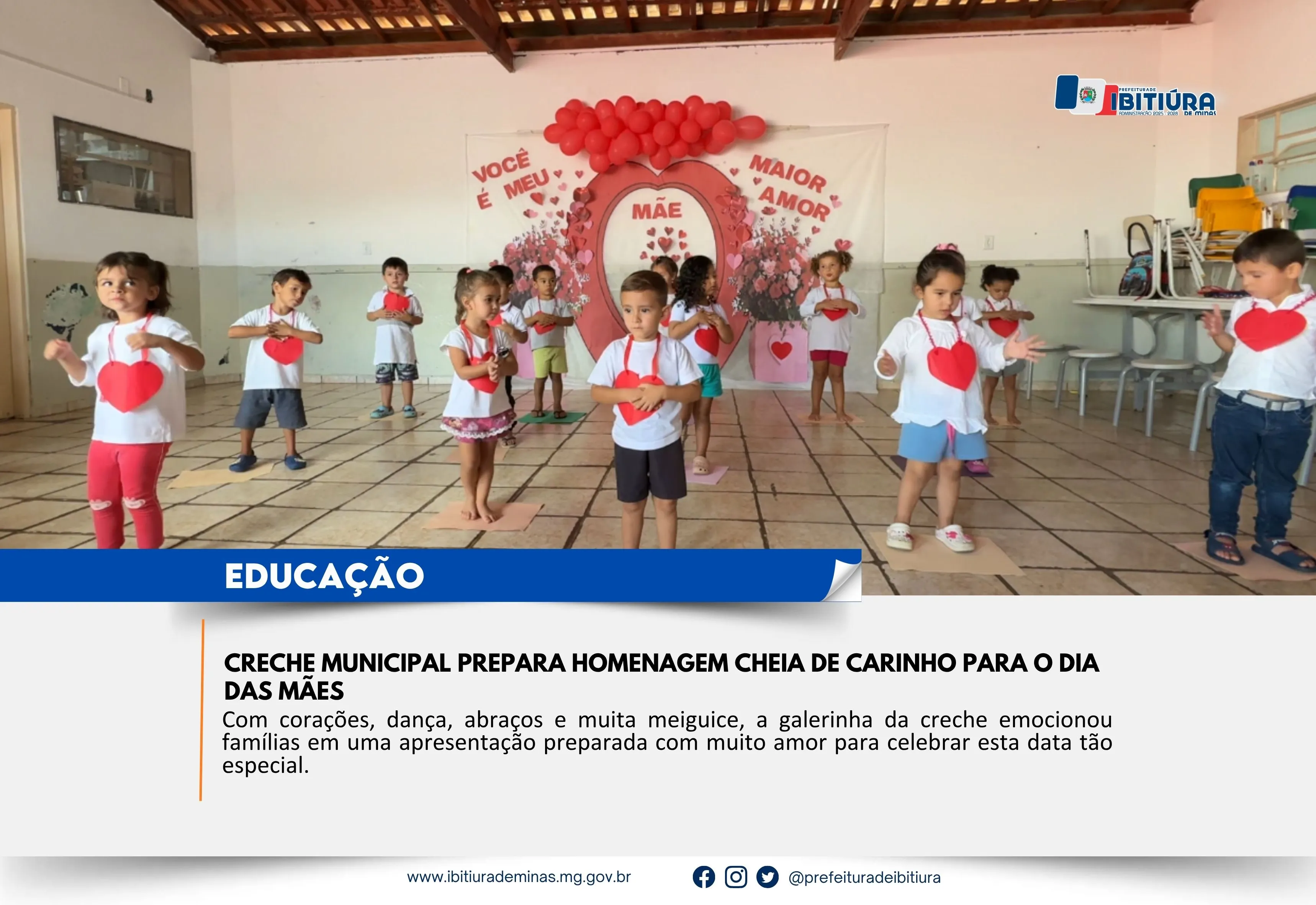 CRECHE MUNICIPAL PREPARA HOMENAGEM CHEIA DE CARINHO PARA O DIA DAS MÃES