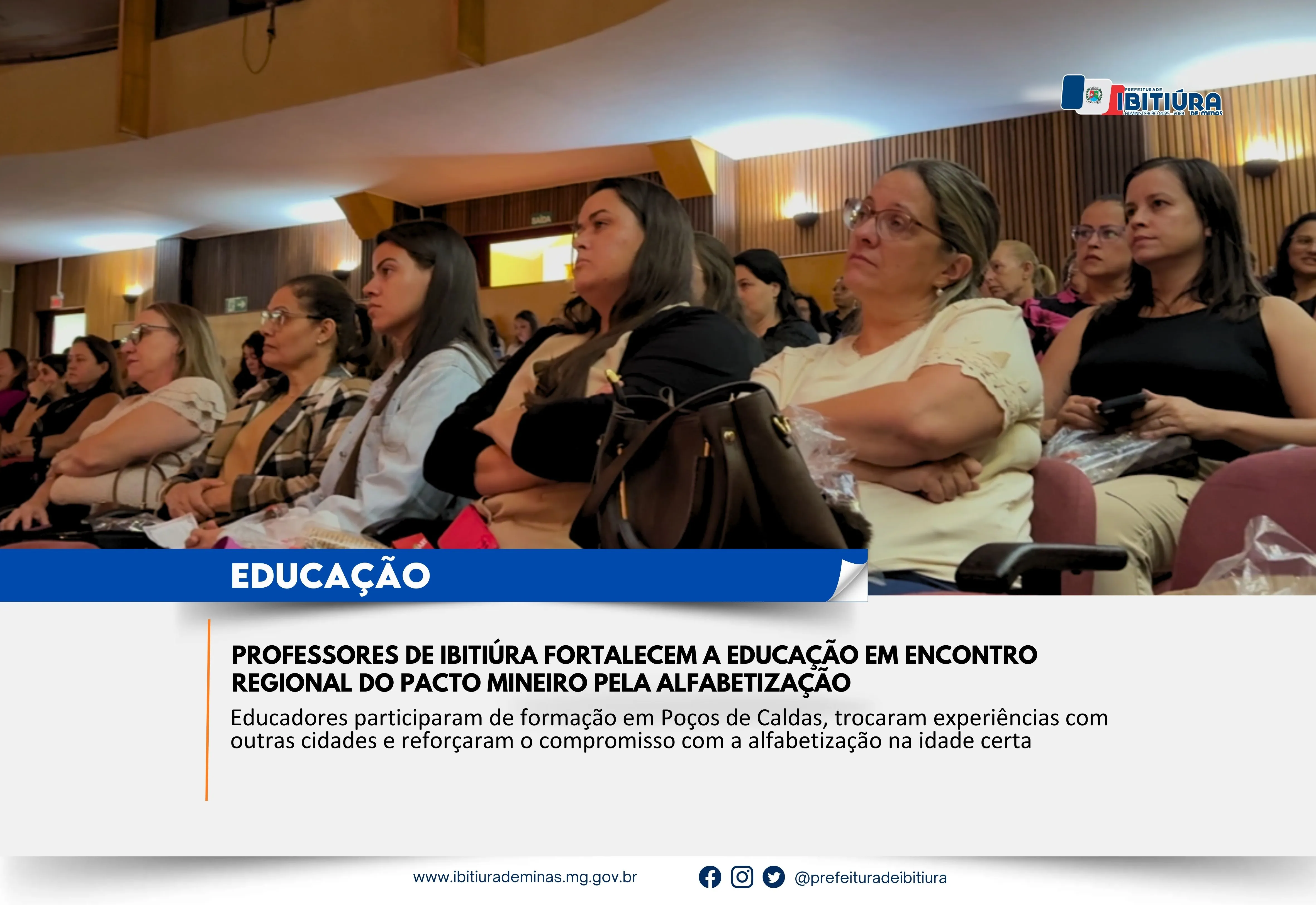 PROFESSORES DE IBITIÚRA FORTALECEM A EDUCAÇÃO EM ENCONTRO REGIONAL DO PACTO MINEIRO PELA ALFABETIZAÇÃO
