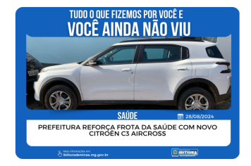 PREFEITURA REFORÇA FROTA DA SAÚDE COM NOVO CITROËN C3 AIRCROSS