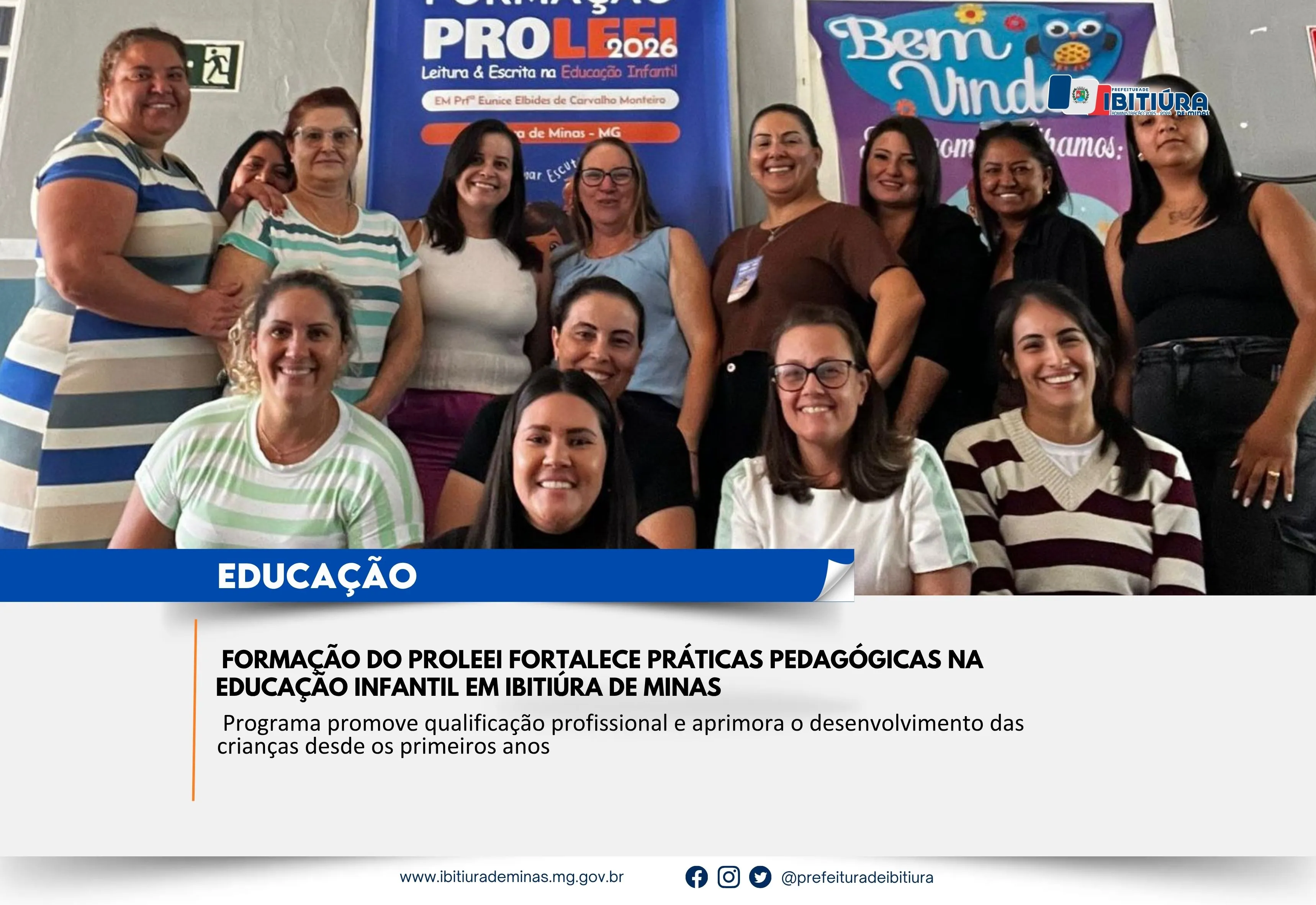 FORMAÇÃO DO PROLEEI FORTALECE PRÁTICAS PEDAGÓGICAS NA EDUCAÇÃO INFANTIL EM IBITIÚRA DE MINAS