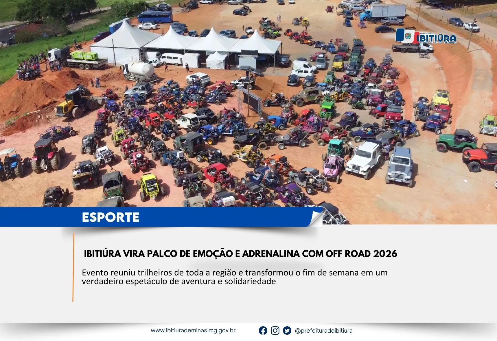 IBITIÚRA VIRA PALCO DE EMOÇÃO E ADRENALINA COM OFF ROAD 2026